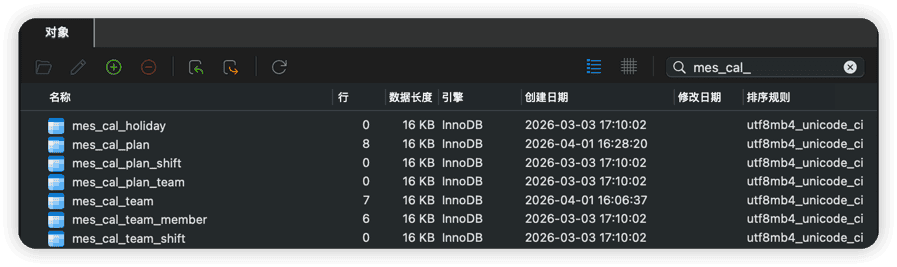 排班管理表
