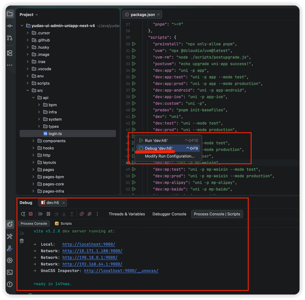 IDEA debug 前端项目